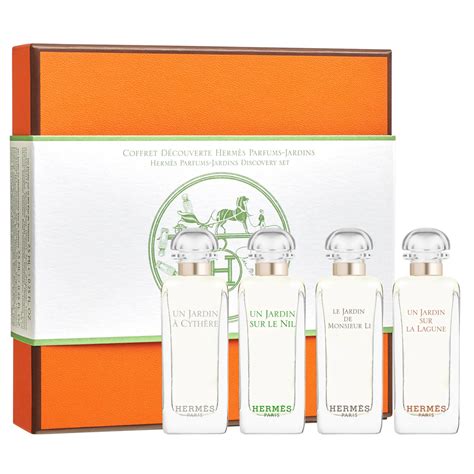 hermes perfume travel set|hermes jardin perfume set.